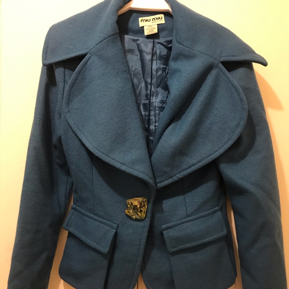 MIU MIU women fancy blue jacket